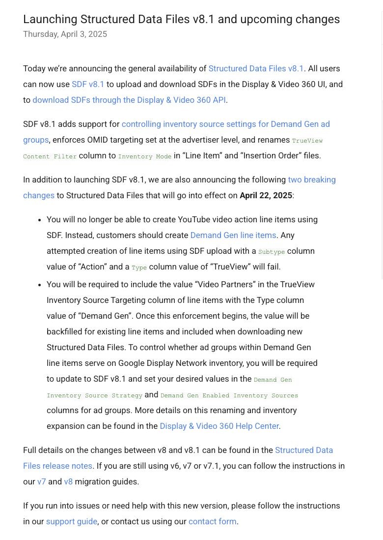 Structured Data Files v8.1