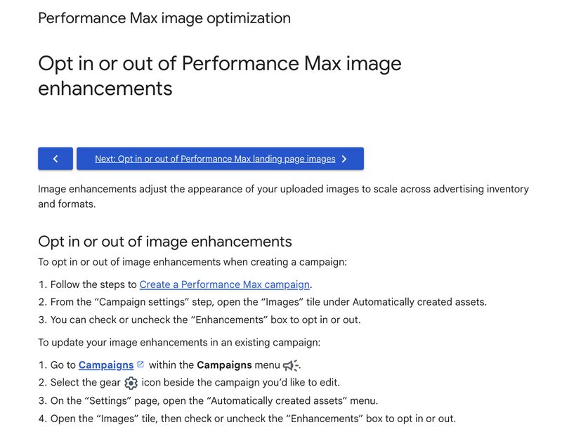 Image optimizations for Pmax