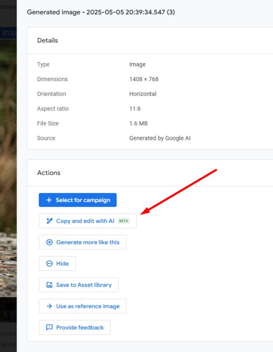 Copy and edit with AI