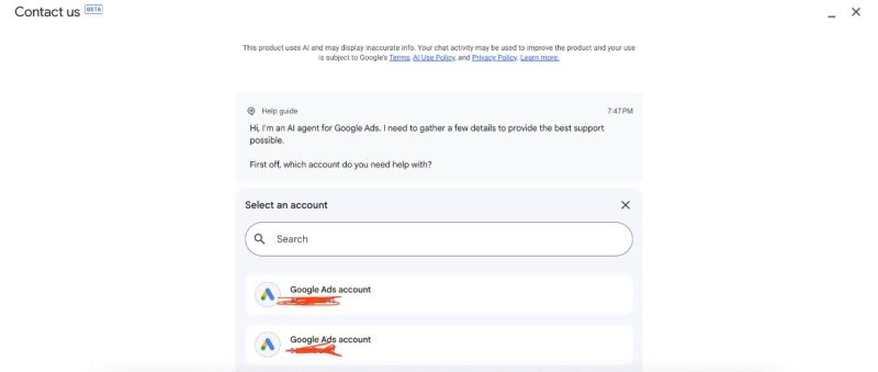 Contact us beta