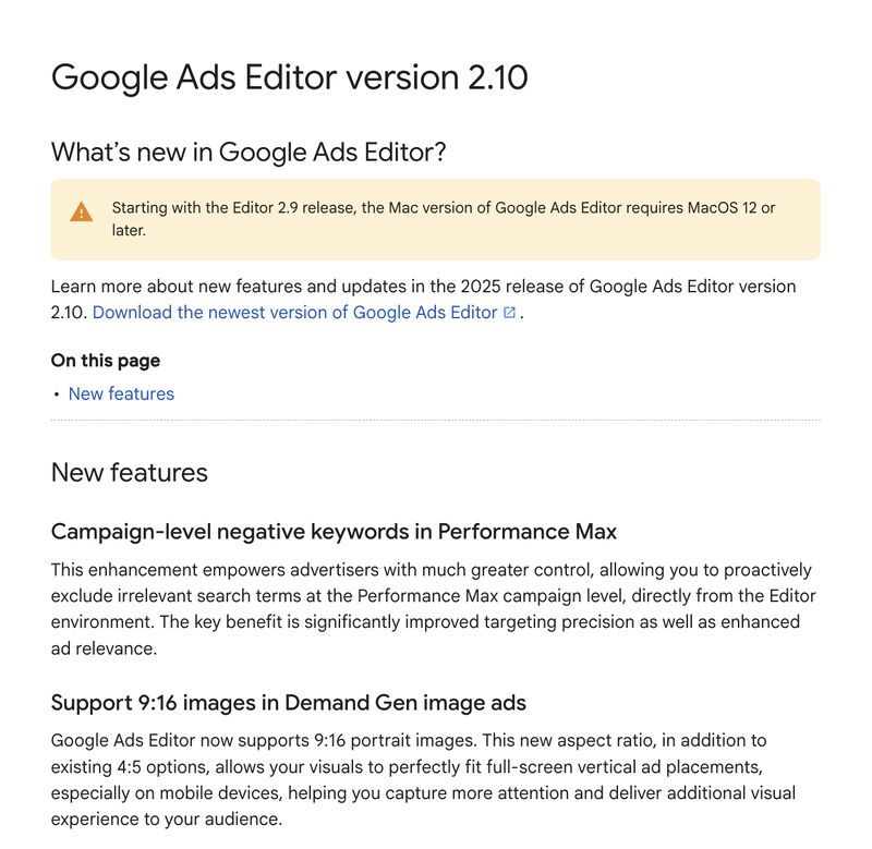 Google postponed the Ads Editor 2.10 update….