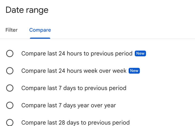 New Date Ranges
