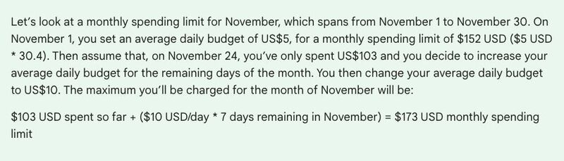 How do budget changes work in Google Ads?