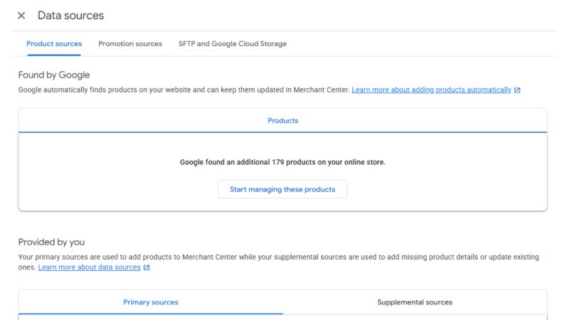 Found Product section update