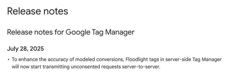 Release notes for Google Tag Manager