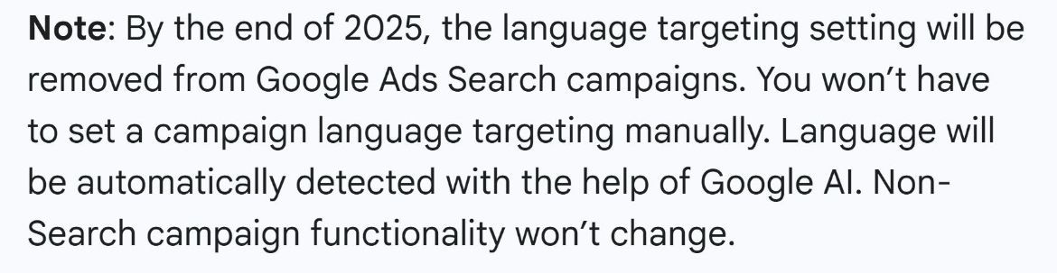 Goodbye Language Targeting?