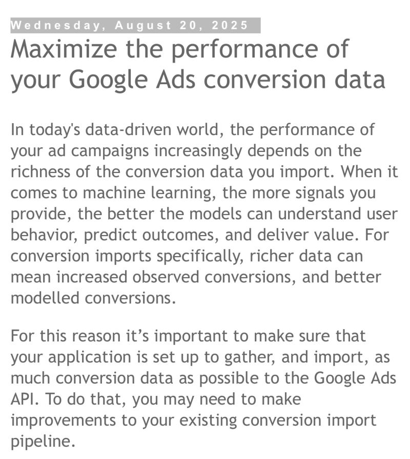 Maximize the performance of your Google Ads conversion data