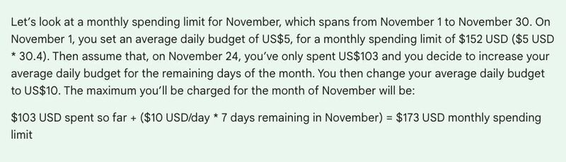 How do budget changes work in Google Ads?