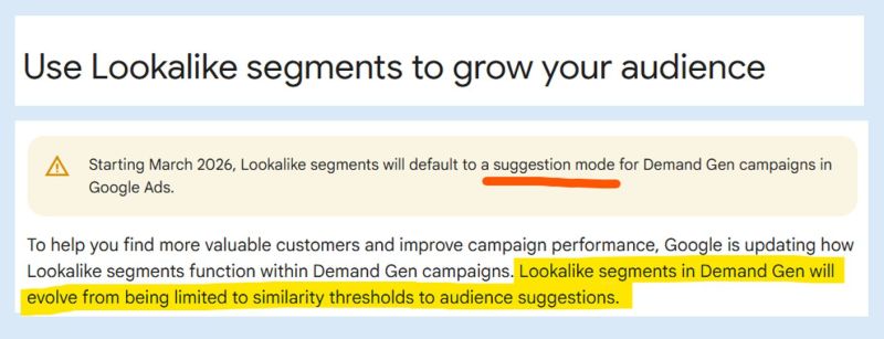 Google Loosens Lookalike Targeting