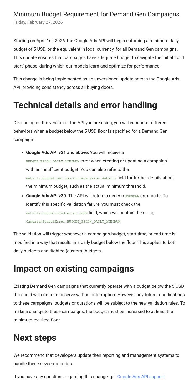 If you’re running Demand Gen campaigns with tiny budgets…
