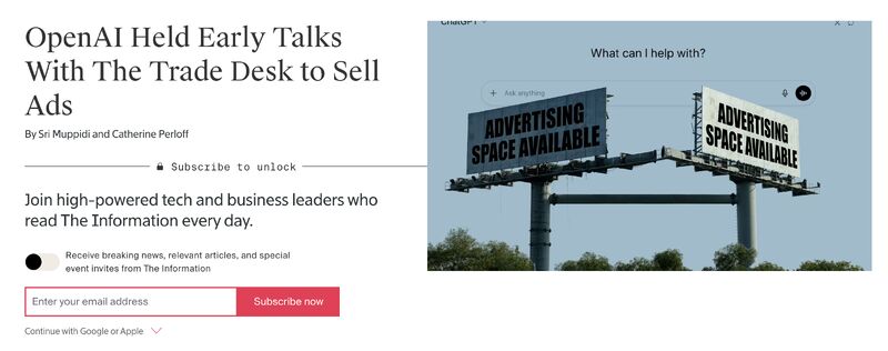 OpenAI is exploring the next step in monetizing ChatGPT