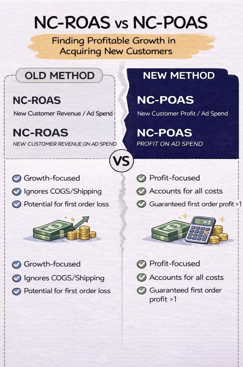 NC-ROAS vs NC-POAS