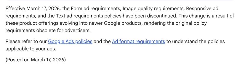 Google Ads Policy Change