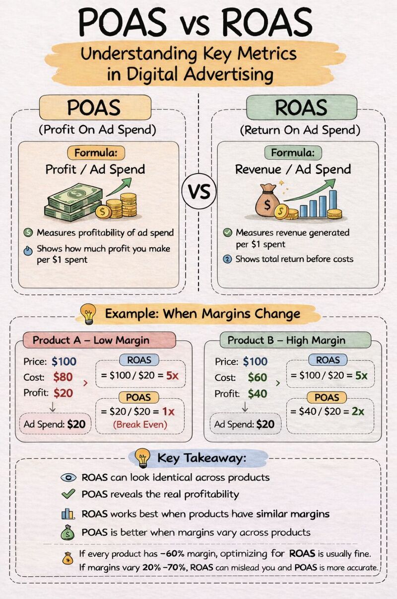 POAS vs ROAS