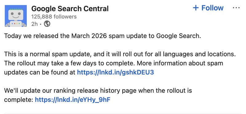 March spam update