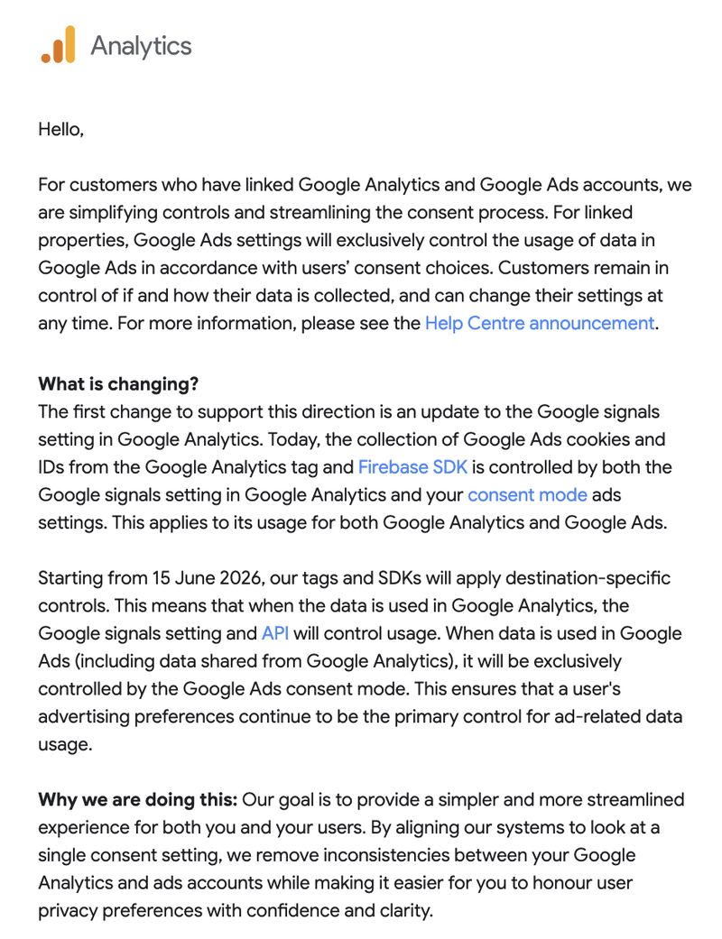 Important Google Analytics & Google Ads update