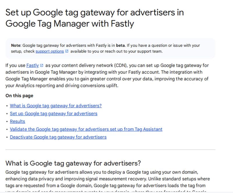 Fastly in Google Tag Manager