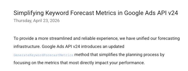 Google Ads Forecasting Gets More Practical
