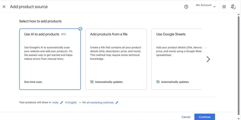 New in Google Merchant Center: Add Products with AI (Beta)