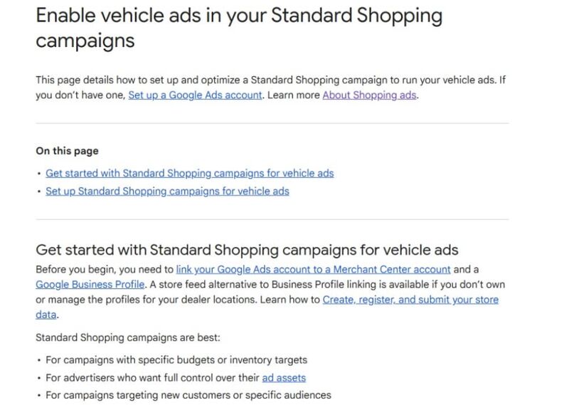 Vehicle Ads Now Available in Standard Shopping Campaigns