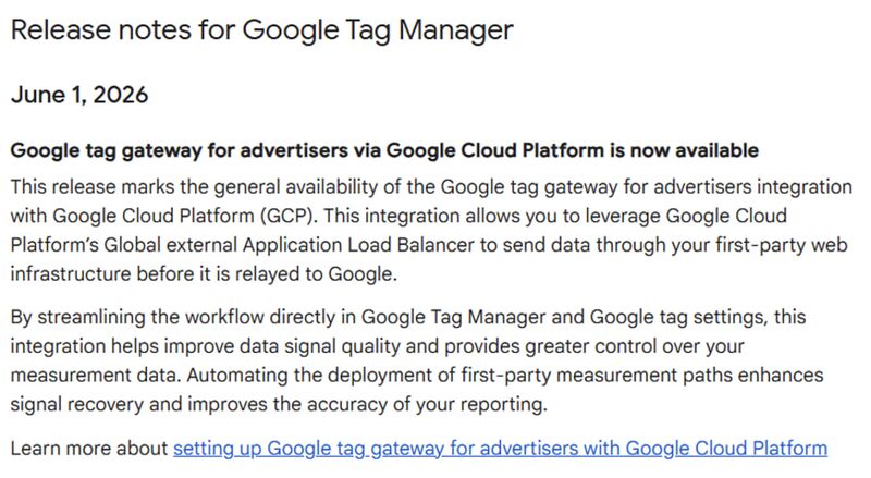 Google Tag Gateway Comes to Google Cloud