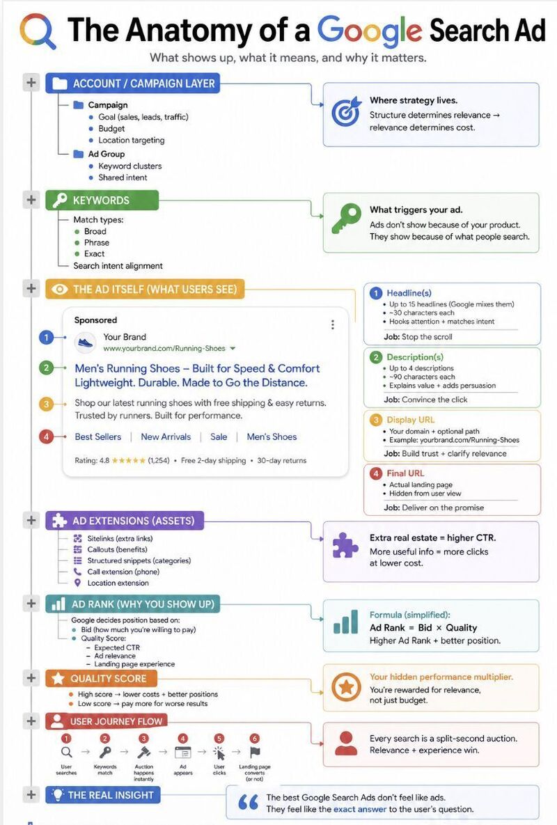 The anatomy of Google Search Ads
