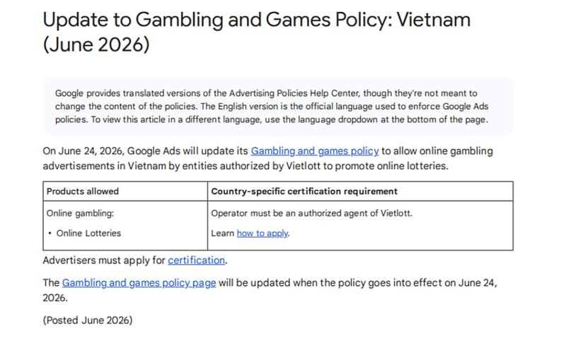 Gambling and Games Policy update