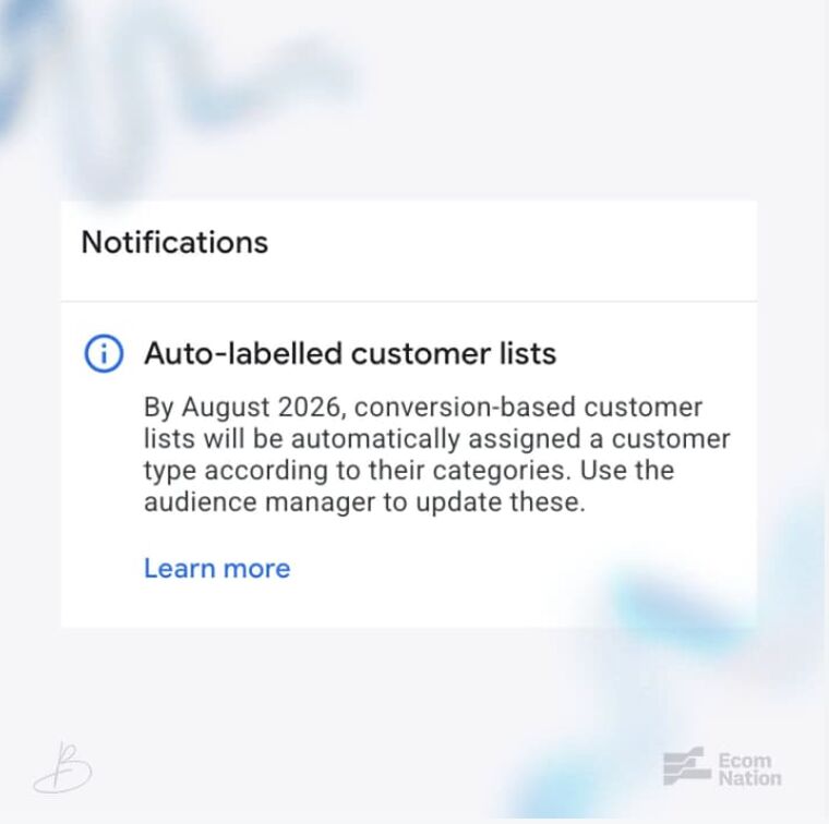 Auto-Labelled customer lists