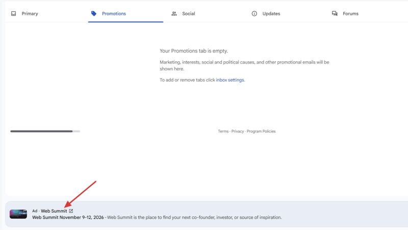 Gmail Moves Ads to the Bottom