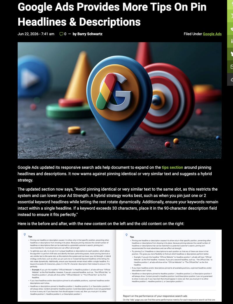 Responsive Search Ad Guidance Update
