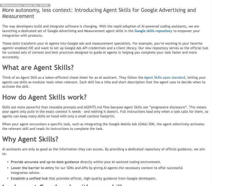 Agent Skills for advertising and measurement