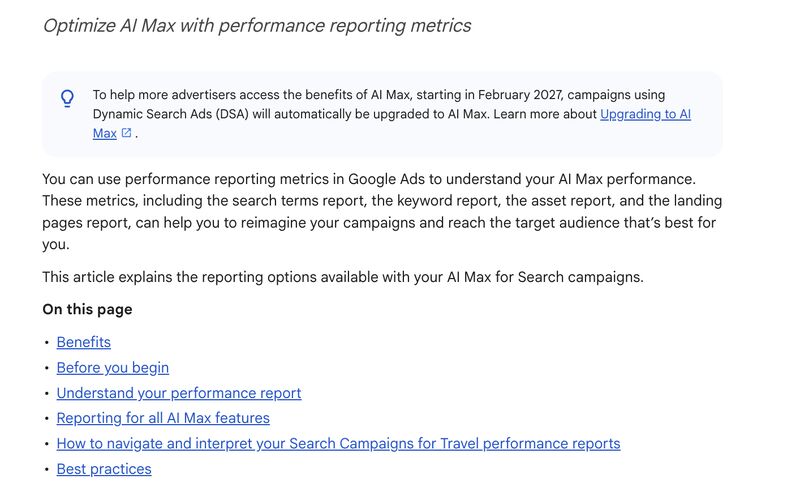 Google prepares DSA for AI Max