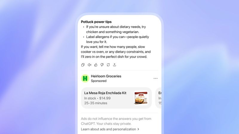 ChatGPT ads may be getting more relevant