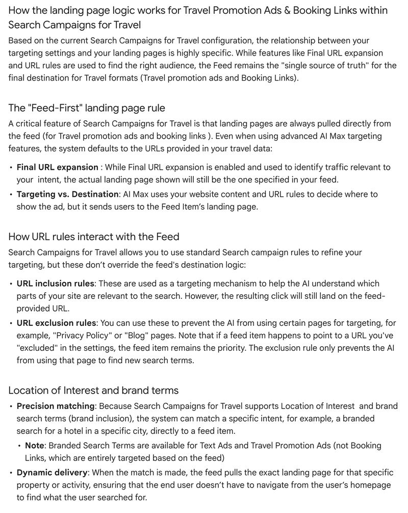 Travel Ads Landing Page Logic