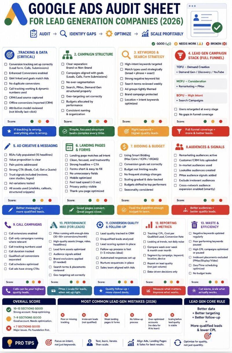 Google Ads Audit Sheet