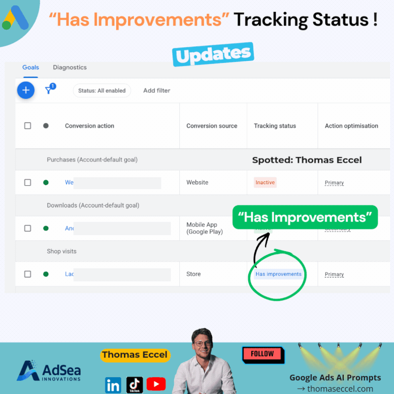 Tracking Status improvements