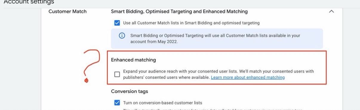Enhanced Matching