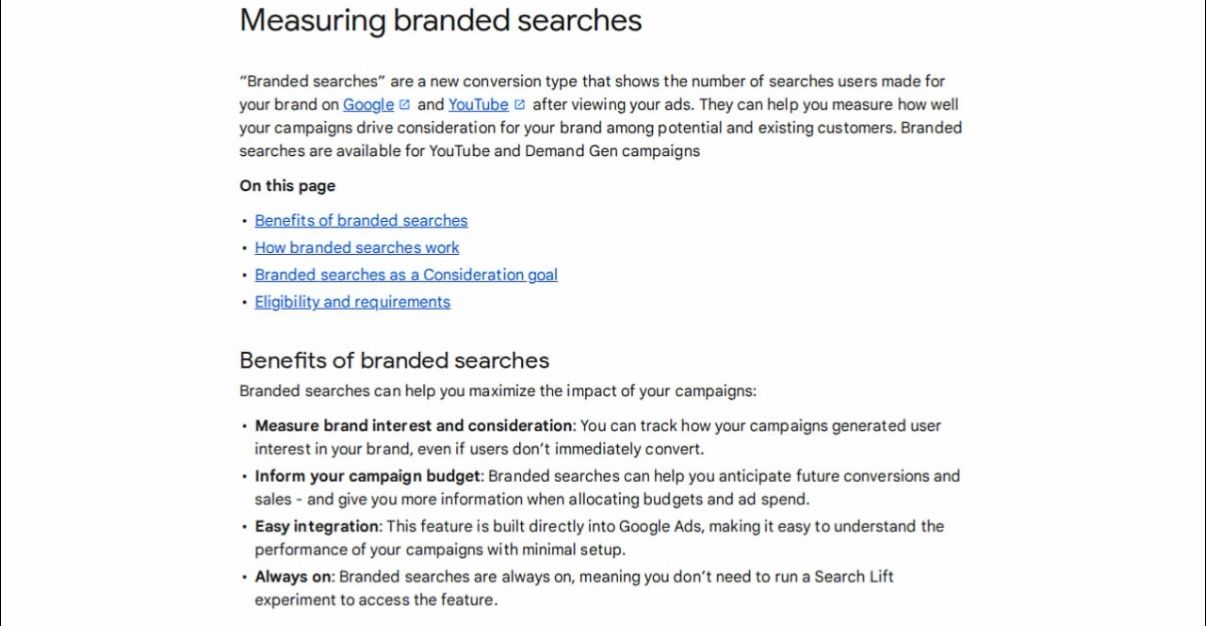 Google Adds Branded Search Conversions