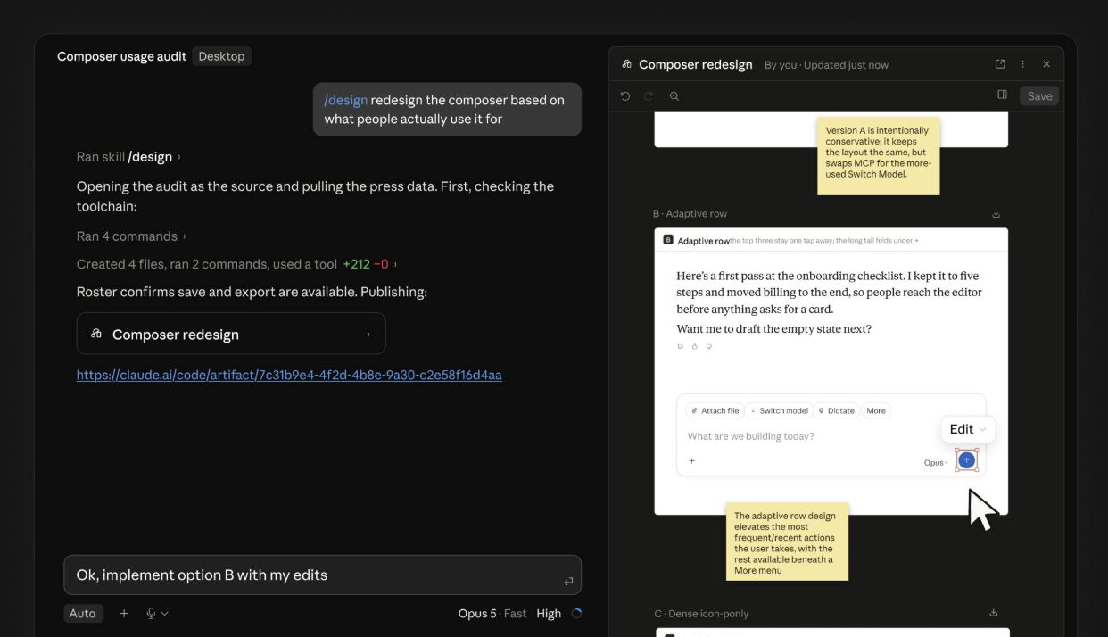 Claude Code Adds UI Design