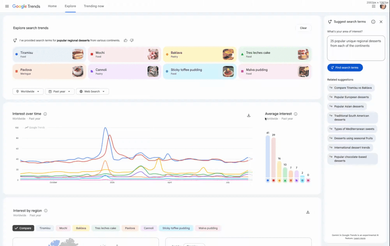 New Google Trends Explore Maps