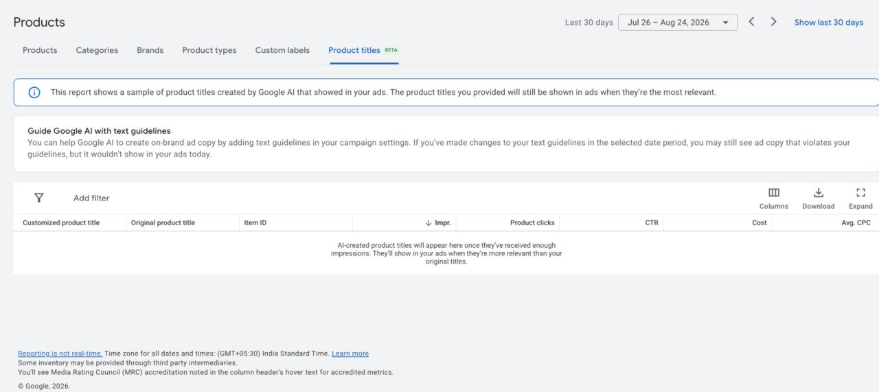 Google Ads Reveals AI Product Titles