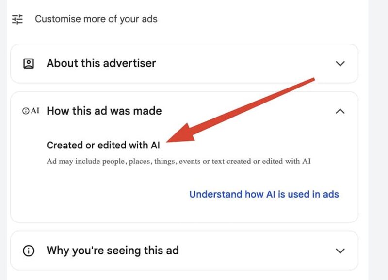 Google Adds AI Ad Disclosures