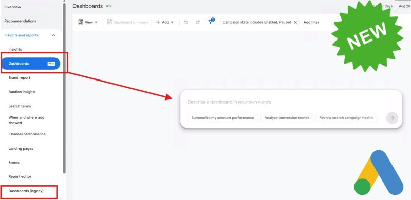 AI Dashboards in Google Ads