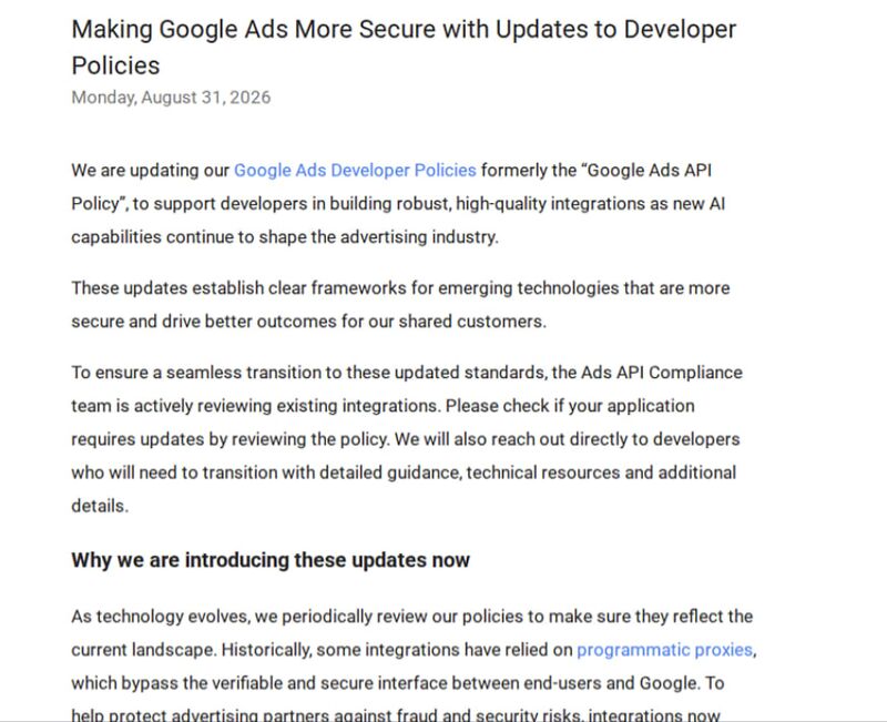 Google Tightens Security Rules for Google Ads Integrations