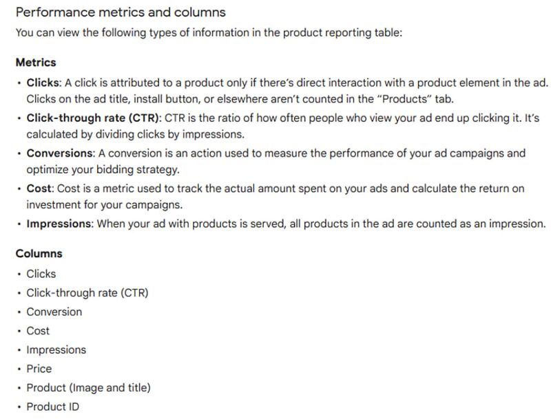 More App Campaign Product Data