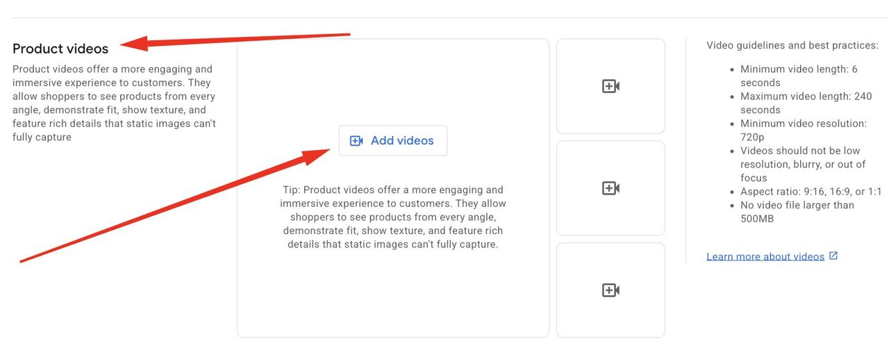 Product Videos in Merchant Center