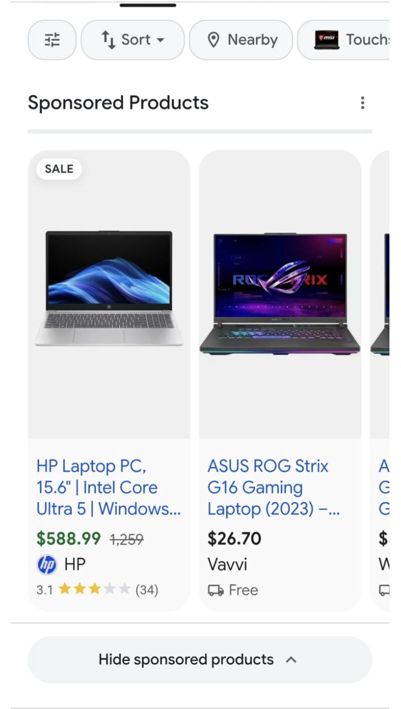 Google Tests Hiding Sponsored Shopping Results