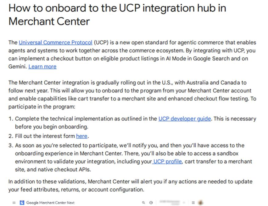 Merchant Center UCP Rolls Out