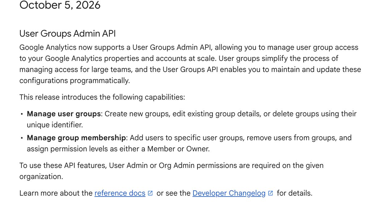 Google Analytics Launches User Groups Admin API for Easier Access Management